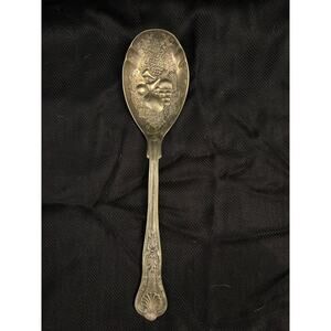 FB Rogers Italy Silverplate Berry/Fruit Serving Spoon Kings pattern Ornate
